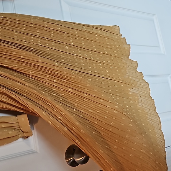 Vintage mustard yellow dress with Peter pan collar - Picture 7 of 8